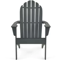 Costway Outdoor Adirondack Chair Solid Wood Durable Patio Garden Furniture GrayNaturalWhite -Outdoor Garden GUEST badd7f26 15c1 41f8 898e c43c1b49b6f4