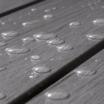 Outdoor Aluminum Rectangular Dining Table With Faux Wood Top - Gray - Crestlive Products 6 Outdoor Aluminum Rectangular Dining Table With Faux Wood Top - Gray - Crestlive Products - Image 6