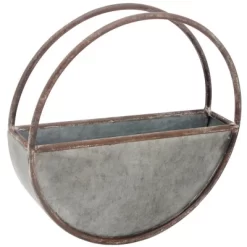 Round Metal Wall Planter - Foreside Home & Garden -Outdoor Garden GUEST bb8a2c42 58a7 4ce4 9f9b 45db0c5f54ac