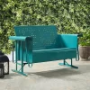 Bates Outdoor Loveseat Glider - Turquoise Gloss - Crosley