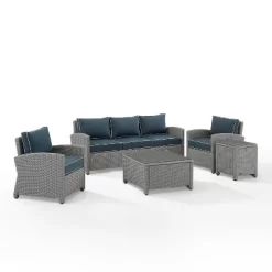 Bradenton 5pc Outdoor Wicker Sofa Set - Crosley -Outdoor Garden GUEST bc24fe8f b88e 4542 a015 7ed0bffa7801