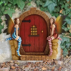 Design Toscano The Enchanted Portal Fairy Door Wall Sculpture - Multicolored