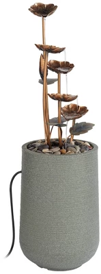 John Timberland Leonisis Rustic Cascading Leaves Outdoor Floor Water Fountain 38 1/2" For Yard Garden Patio Home Deck Lawn Porch House 8 John Timberland Leonisis Rustic Cascading Leaves Outdoor Floor Water Fountain 38 1/2" For Yard Garden Patio Home Deck Lawn Porch House - Image 8
