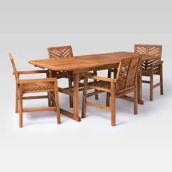 5pc Slatted Extendable Acacia Wood Patio Dining Set - Saracina Home 19 5pc Slatted Extendable Acacia Wood Patio Dining Set - Saracina Home -Outdoor Garden GUEST bc70cb01 d877 45b9 abc8 5ef3dadb9cf0