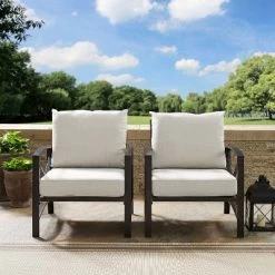 Crosley 2pc Kaplan Outdoor Patio Chair Set -Outdoor Garden GUEST bcbb188d 6edd 4584 9d04 0d97b9f69c06