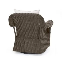 Amaya 5pc Outdoor 4 Wicker Swivel Chair & Fire Pit Set - Dark Brown/Beige/Matte Black - Christopher Knight Home 20 Amaya 5pc Outdoor 4 Wicker Swivel Chair & Fire Pit Set - Dark Brown/Beige/Matte Black - Christopher Knight Home -Outdoor Garden GUEST bcc8b2ec d672 4700 9e6e 495ef0578762