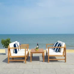 Montez 4pc Living Set With Accent Pillows - Natural/Beige/Navy - Safavieh 9 Montez 4pc Living Set With Accent Pillows - Natural/Beige/Navy - Safavieh -Outdoor Garden GUEST bd6e37d8 9d67 4a92 9749 da3ee4e779c9