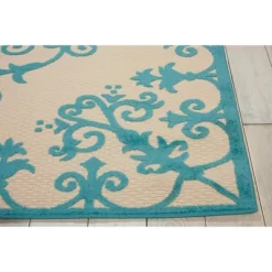 Nourison Aloha Medallion Area Rug -Outdoor Garden GUEST bd92ae8c 21f9 45eb 9726 28d6e7b9c004