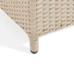 2pk All-Weather Wicker Canaan Outdoor Square Stools With Cushions Brown - Alaterre Furniture -Outdoor Garden GUEST be049820 fe98 429f ab66 b01f8d8d1eee