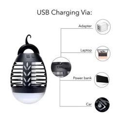 Dartwood Outdoor Bug Zapper - Waterproof, USB Rechargeable And Battery Powered Mosquito Killer, Insect Trap And Fly Swatter (2-4 Packs) -Outdoor Garden GUEST be4e6157 9c9c 4868 9d5d 2512a22133fc