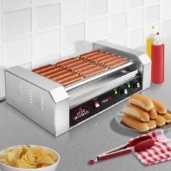 Olde Midway Electric Hot Dog Roller Grill Cooker, Commercial Grade Machine -Outdoor Garden GUEST be50d501 206d 4bde 871e 099e450ede09