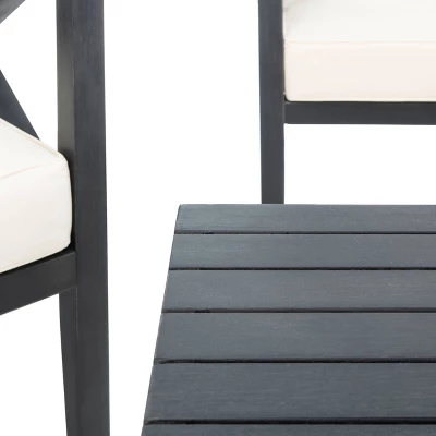 Nunzio 4pc Living Set With Accent Pillows - Black/Beige - Safavieh 4 Nunzio 4pc Living Set With Accent Pillows - Black/Beige - Safavieh - Image 4