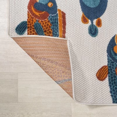 Algarve Modern Fish High-Low Indoor/Outdoor Area Rug - JONATHAN Y 6 Algarve Modern Fish High-Low Indoor/Outdoor Area Rug - JONATHAN Y - Image 6