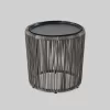 Latigo Patio Side Table With Tray - Gray/Brown - Opalhouse™