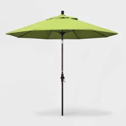 9' Aluminum Collar Tilt Crank Sunbrella Patio Umbrella - California Umbrella -Outdoor Garden GUEST c0980caa 2ba0 44a4 8a38 315dd745bc97