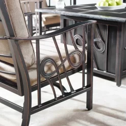 5pc Set With 42" Square Outdoor Aluminum Fire Table & Four Chairs - Oakland Living -Outdoor Garden GUEST c0b49fa3 2998 411a a98d edfc235a9198 1