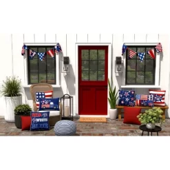 12"x18" Outdoor/Indoor Patriotic Truck Lumbar Throw Pillow Red - Pillow Perfect 7 12"x18" Outdoor/Indoor Patriotic Truck Lumbar Throw Pillow Red - Pillow Perfect -Outdoor Garden GUEST c1eb05aa 54e8 4a1f a513 c345d79341ee