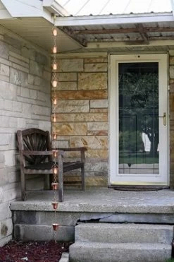 Marrgon Copper Rain Chain With Bell Style Cups For Gutter Downspout Replacement -Outdoor Garden GUEST c1f8fc8d d693 4272 a4e8 df9d7c9d5b4c