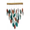 Home & Garden Coral Teal Waterfall Wind Chime - One Wind Chime 18.0 Inches - Yard Decor Handcrafted Music - Geblueg596 - Glass - Multicolored