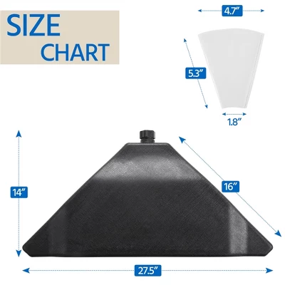 Yaheetech 4-Pieces Water Sand Filling Plastic Base Stand 2 Yaheetech 4-Pieces Water Sand Filling Plastic Base Stand - Image 2