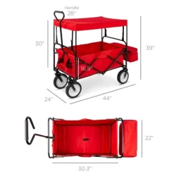 Best Choice Products Folding Utility Cargo Wagon Cart W/ Removable Canopy, Cup Holders 13 Best Choice Products Folding Utility Cargo Wagon Cart W/ Removable Canopy, Cup Holders -Outdoor Garden GUEST c4639e51 9c88 40c3 bab9 311904c90dee