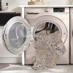 Selkirk Washable Outdoor Rug Navy/Sand - Linon -Outdoor Garden GUEST c4a56727 27f6 44fc b292 125e15393a9d