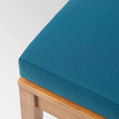 Caswell Set Of 2 Acacia Wood Club Chairs - Teak/Dark Teal - Christopher Knight Home 4 Caswell Set Of 2 Acacia Wood Club Chairs - Teak/Dark Teal - Christopher Knight Home - Image 4