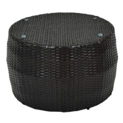 4pc Wicker Half-Moon Patio Set With Cushions - Brown/Beige - GODEER -Outdoor Garden GUEST c52abc7d 45fc 4293 9056 6c2c2e2dfaf5