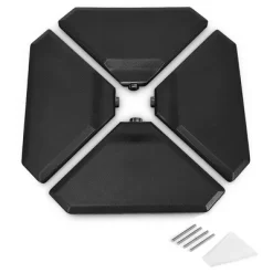 Costway 4PCS Cantilever Offset Umbrella Base Weight Sand 195lbs Stable Water Filled -Outdoor Garden GUEST c55d3029 55bc 4513 90b7 26faaf19f246