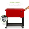 Best Choice Products 80qt Steel Rolling Cooler Cart W/ Bottle Opener, Catch Tray, Drain Plug, Locking Wheels