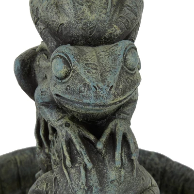 19" X 20" Rustic Resin Fountain Green - Olivia & May 3 19" X 20" Rustic Resin Fountain Green - Olivia & May - Image 3