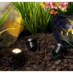 3pk Power Beam Electric LED Spotlights With Transformer Cord Black - Alpine Corporation -Outdoor Garden GUEST c62eb986 7952 4c8e 8b3e b60d49635ca0