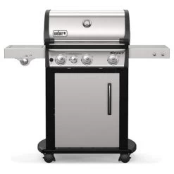 Weber Spirit SP-335 Stainless Steel 3 Burner 32000 BTUs Lidded Liquid Propane Gas Grill With 529 Sq In Cooking Area, Side Burner, And Sear Station