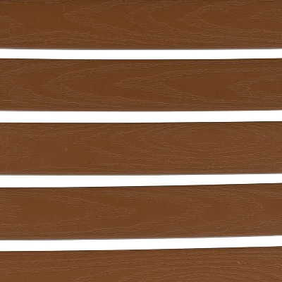 Merrick Lane 3 Piece Patio Table And Chairs Set Faux Teak Wood And Metal Indoor/Outdoor Table And Chairs With All-Weather Purpose 5 Merrick Lane 3 Piece Patio Table And Chairs Set Faux Teak Wood And Metal Indoor/Outdoor Table And Chairs With All-Weather Purpose - Image 5