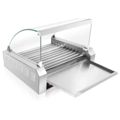 Olde Midway Electric Hot Dog Roller Grill Machine With Glass Cover, Commercial Grade -Outdoor Garden GUEST c74413aa 29e7 4f0b 87af 60ed57a1fc16