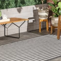 NuLOOM Kennedy Braided Stripes Indoor And Outdoor Patio Area Rug -Outdoor Garden GUEST c748ed6b 1e64 400f a2ca 600e97b37986