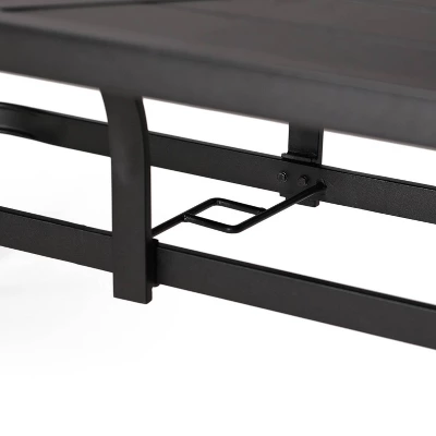 7pc Outdoor Dining Set With 6 Chairs With Seat & Back Cushions & Metal Rectangle Table With Umbrella Hole - Captiva Designs 16 7pc Outdoor Dining Set With 6 Chairs With Seat & Back Cushions & Metal Rectangle Table With Umbrella Hole - Captiva Designs - Image 16