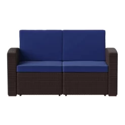 Flash Furniture Seneca Faux Rattan Loveseat With All-Weather Cushions 17 Flash Furniture Seneca Faux Rattan Loveseat With All-Weather Cushions -Outdoor Garden GUEST ca243704 d5f7 4a8e b723 15e88e43e66e