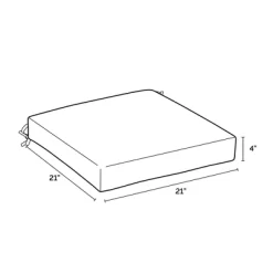 Arden Selections 21" X 21" Oceantex Outdoor Seat Cushion Nautical Red -Outdoor Garden GUEST cc825e13 a910 4765 b889 898705163169