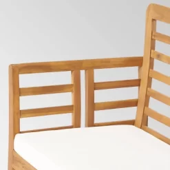 Caydon 8pc Acacia Wood Chat Set - Brown Patina/Cream - Christopher Knight Home -Outdoor Garden GUEST cca99042 390b 461f a9fc 31e7dfddb31a