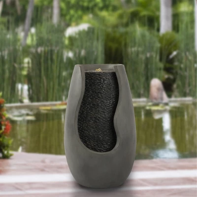 Nature Spring Concrete Pot Outdoor Water Fountain 3 Nature Spring Concrete Pot Outdoor Water Fountain - Image 3