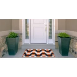 Rexford Washable Outdoor Rug Orange/Pink - Linon