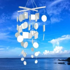 Woodstock Wind Chimes Asli Arts® Collection, Mirror Chime, Medium 20'' Wind Chime C125