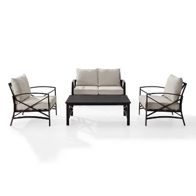 4pc Kaplan Outdoor Seating Set - Crosley 1 4pc Kaplan Outdoor Seating Set - Crosley