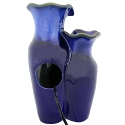 Sunnydaze Decor Sunnydaze Indoor Decorative Smooth Ceramic Glazed Pitchers Desktop Tabletop Water Fountain - 11" - Blue 12 Sunnydaze Decor Sunnydaze Indoor Decorative Smooth Ceramic Glazed Pitchers Desktop Tabletop Water Fountain - 11" - Blue -Outdoor Garden GUEST ce85b829 0674 45a8 adc4 0f2cf8a045d1