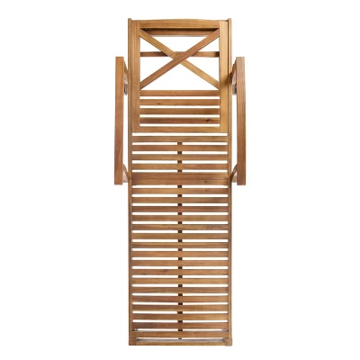 Perla 3pc Outdoor Acacia Wood Chaise Lounge Set With Cushions - Teak/Orange - Christopher Knight Home 7 Perla 3pc Outdoor Acacia Wood Chaise Lounge Set With Cushions - Teak/Orange - Christopher Knight Home - Image 7