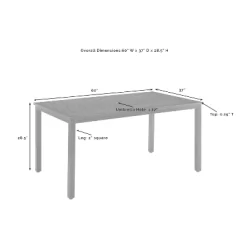 Kaplan Rectangle Outdoor Dining Table Oil Rubbed Bronze - Crosley -Outdoor Garden GUEST cfa2c722 b58c 4d94 a6a6 04c5510a8023