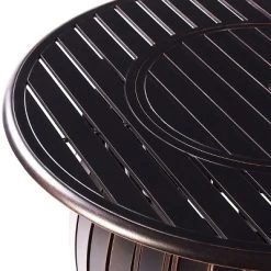 Oakland Living 5pc Deep Seating Aluminum Outdoor Patio Fire Pit Dining Set With Stripe Pattern Fire Table Copper/Gray 21 Oakland Living 5pc Deep Seating Aluminum Outdoor Patio Fire Pit Dining Set With Stripe Pattern Fire Table Copper/Gray -Outdoor Garden GUEST d022a769 82fe 49c3 86fe 194a2fd545a7