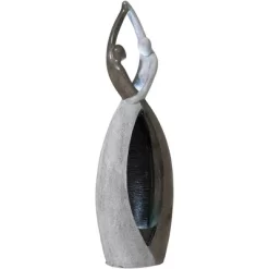 John Timberland Dancing Couple Modern Outdoor Floor Water Fountain With LED Light 57" For Yard Garden Patio Home Deck Porch Exterior Balcony Roof -Outdoor Garden GUEST d0314333 df95 4c7c 847d 09bfbed4b2ac