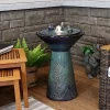 Sunnydaze Decor Sunnydaze Gathering Birds Ceramic Outdoor Fountain With LED Lights